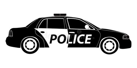 Isolated Police Car Silhouette Stock Vector Illustration Of Transport