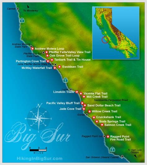 Questo rende un grande regalo, regalo di anniversario, regalo housewarming o uno speciale stampa solo per te stesso. Hiking in Big Sur - Hike Map | Travel & Places | Pinterest ...