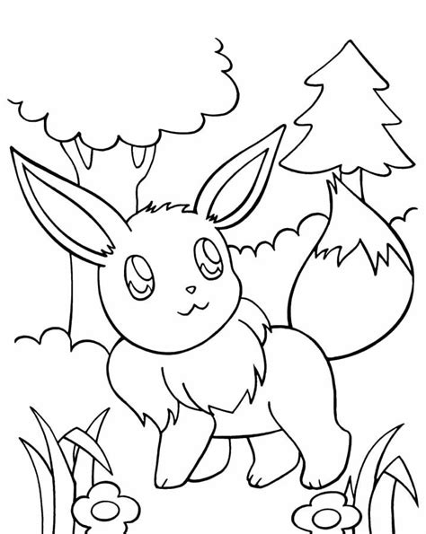 Pokemon Eevee Coloring Page Coloring Page Girls Coloring Home