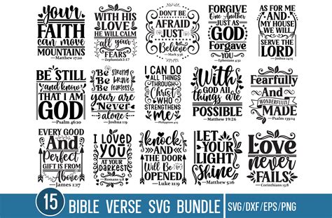 Bible Verse Svg Png Eps Bundle Graphic By Svg Creation · Creative Fabrica