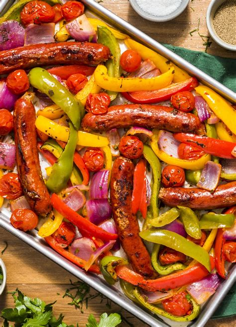 Spicy Sausage And Peppers Sheet Pan Dinner Zabiha Halal
