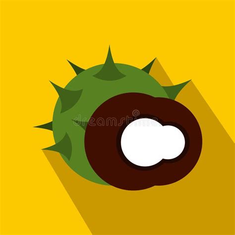 Hazelnut Icon In Flat Style Stock Vector Illustration Of Group