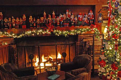 Christmas Fireplace Fire Holiday Festive Decorations Festive