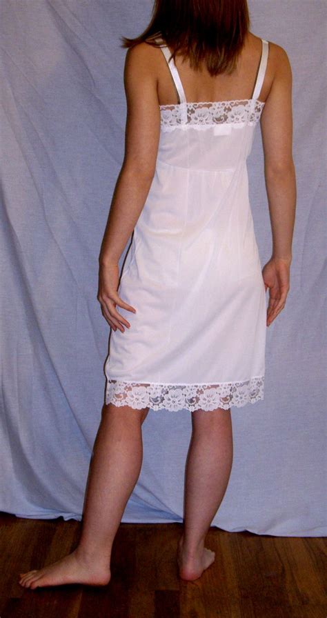 Vintage 1960 White Phil Maid Full Slip Shadow Panel Nwt Size 32 From Missjewel On Ruby Lane
