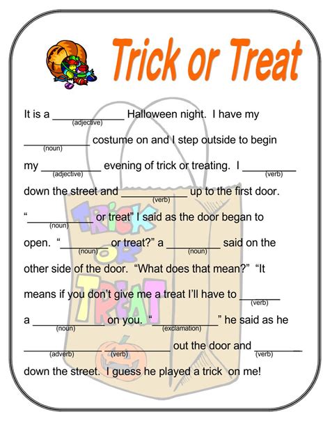 15 Best Halloween Mad Libs Printable Worksheets Printablee Com