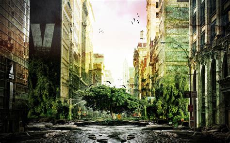 Artwork Fantasy Art Digital Art Apocalyptic Nature City Ruin