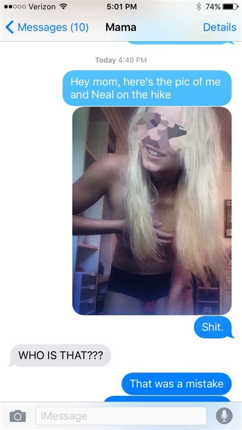 Dude Texts Mom Girls Sexy Selfy By Accident Things Go Downhill