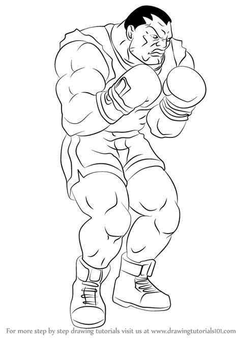 Step by Step How to Draw Balrog from Street Fighter