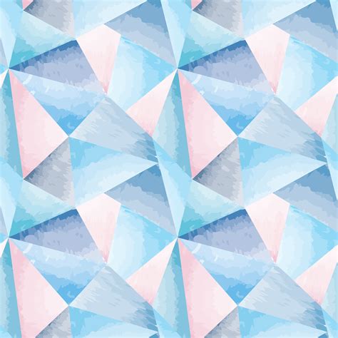 Abstract Seamless Pattern Geometric Form Watercolor Background