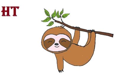 How To Draw A Sloth Step By Step