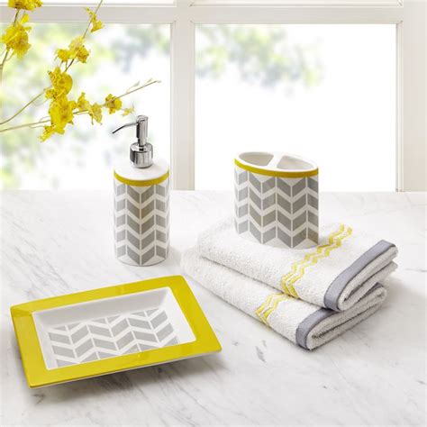 It nicely combines the moroccan pattern with the shining rich finish which makes it look decoratively admirable. The 25+ best Yellow bathroom accessories ideas on ...