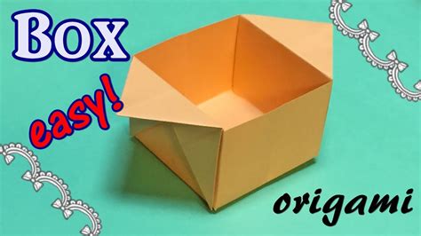 Easy Origami Box Origami Box Folding Paper Craft