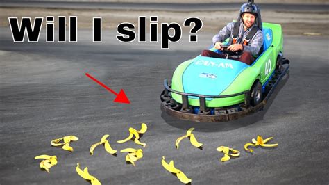 Do Banana Peels Really Make You Slip In A Go Kart Race Youtube