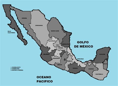 Mapas Del Mundo Mapa De México Con Nombre