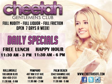 Daily Special at Cheetah Gentlemens Club | Gentlemens club, Daily 