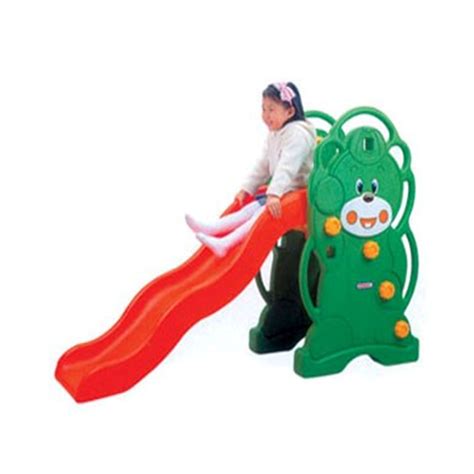 Kids Play Indoor Plastic Fiber Single Slide With Monkey Stand In Nepal