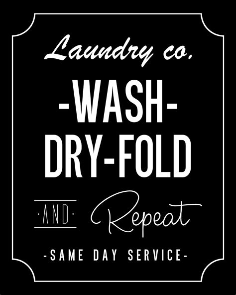 Free Laundry Sign Printables