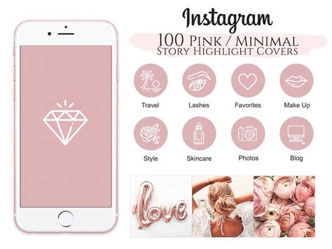 Pink Minimal Instagram Highlight Covers Highlight Icons | Etsy | Minimal instagram highlight ...