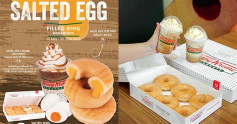 Step right up and try our limited edition caramel popcorn ! Krispy Kreme Thailand sells Salted Egg Filled Ring ...
