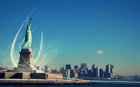 Statue of liberty, colossal statue in new york city, u.s., commemorating the friendship of the peoples of the united states and france. New York's Statue of Liberty Wallpapers | HD Wallpapers ...