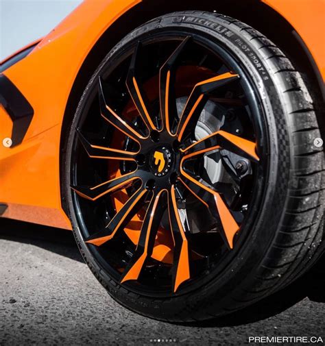 Chevrolet Corvette C8 Stingray Orange Forgiato Navaja Ecl Wheel Wheel
