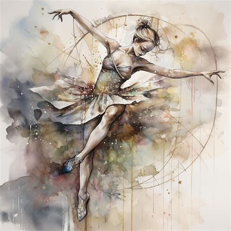 Premium Ai Image Oil Painting Ballet Dancer