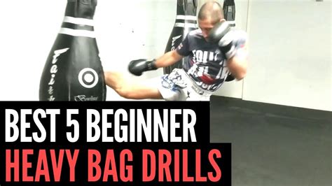 Best Muay Thai Heavy Bag Drills 5 Drills For Beginners Youtube