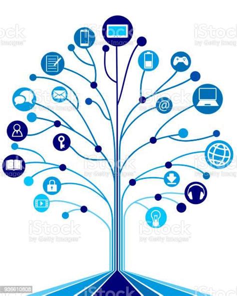 Digital Tree Stock Illustration Download Image Now Tree Technology