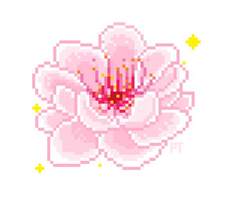 Discover The Coolest Pink Flower Aesthetic Pixel Kawaiipixel