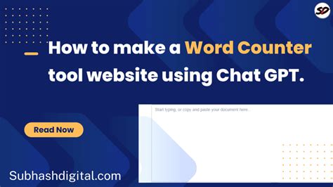 How To Make A Word Counter Tool Website Using Chat Gpt Subhash Digital