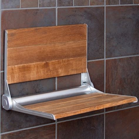 Clevr 18 Serena Folding Shower Bench Seat Modern Teak Wood Bath