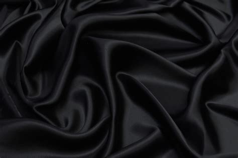 Textura De Tela De Satén De Seda Negra Elegante Suave Foto Premium