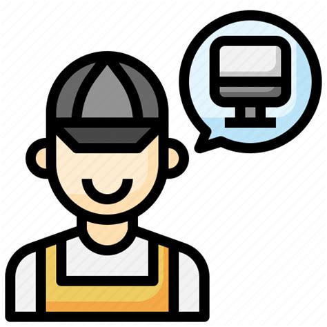 Technician Jobs Computer Man Worker Icon Download On Iconfinder