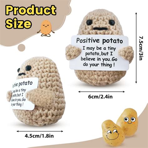 Mini Funny Positive Potato Cute Wool Funny Knitted Positive Potato