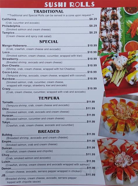 SU-SHILITO MEXICAN RESTAURANT menus in Duncan, Oklahoma, United States