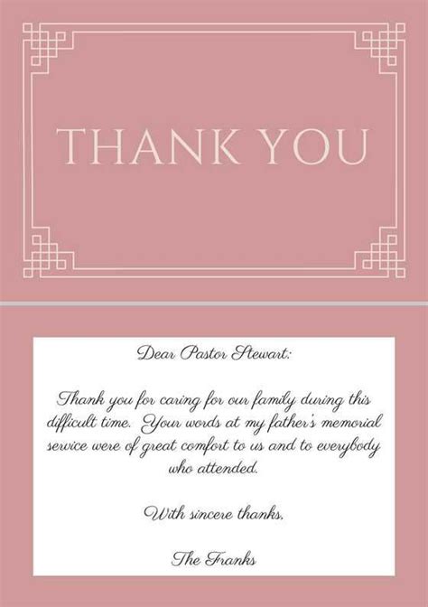33 Best Funeral Thank You Cards Funeral Pastor And Note
