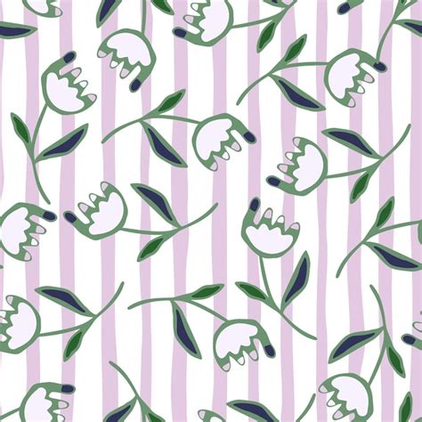 Premium Vector Hand Drawn Flower Seamless Pattern Unusual Floral