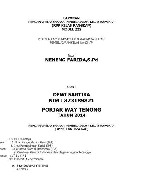 Contoh Cover Rpp Ut Contoh Cover Rpp Ut. Siklus i dari pelaksanaan