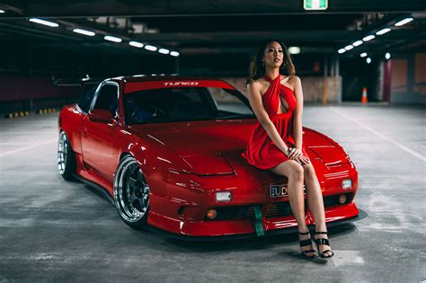 Girl Vehicle Red Dress Model Nissan 240sx Car Wallpaper 199743 1920x1278px On