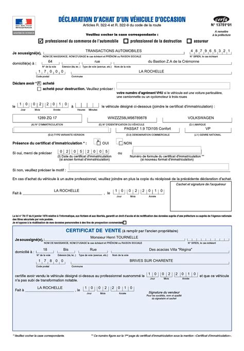 Certificat De Cession Vehicule Cerfa Pdf Elk Media Jul