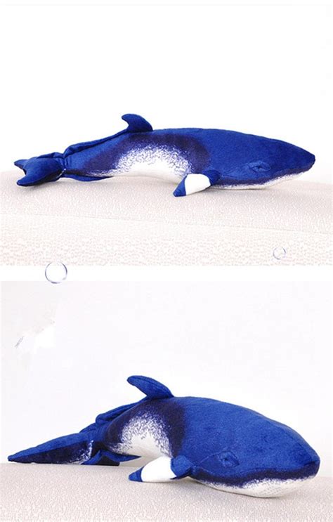 2021 Simulation Sea Animal Plush Toy Sperm Whale Minke Whale Blue Doll