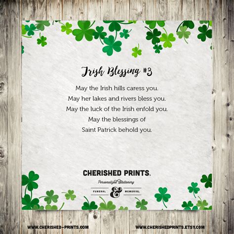Irish Blessing #3 • Cherished Prints