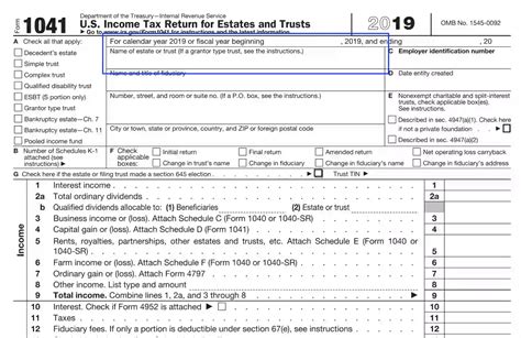 Irs Form 1041 For 2023 Printable Forms Free Online