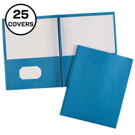 Two Pocket Folders With 3 Prong Fasteners 25 Blue Folders 47976