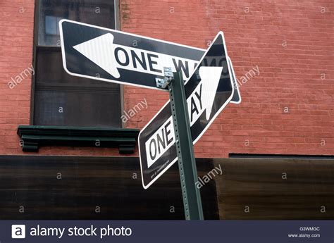 One Way Signs In New York City Stock Photos And One Way Signs In New York