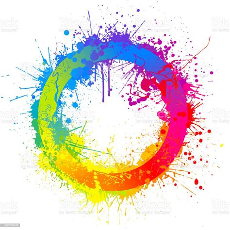 Rainbow Circle Splash Stock Illustration Download Image Now Circle