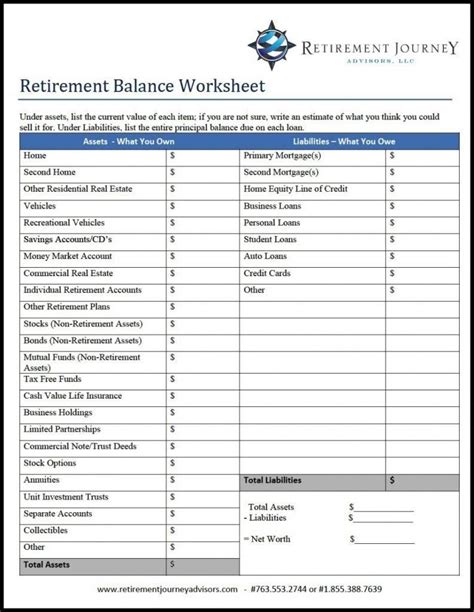 Personal Assets And Liabilities Template Excel Balance Sheet
