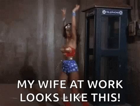 Wife At Work Wonder Woman GIF Wife At Work Wonder Woman Spinning Discover Share GIFs
