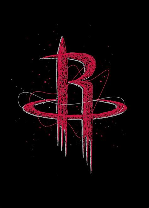 Houston Rockets Basketball Nba Logo Symbol Digital Art By Erwin Saputra