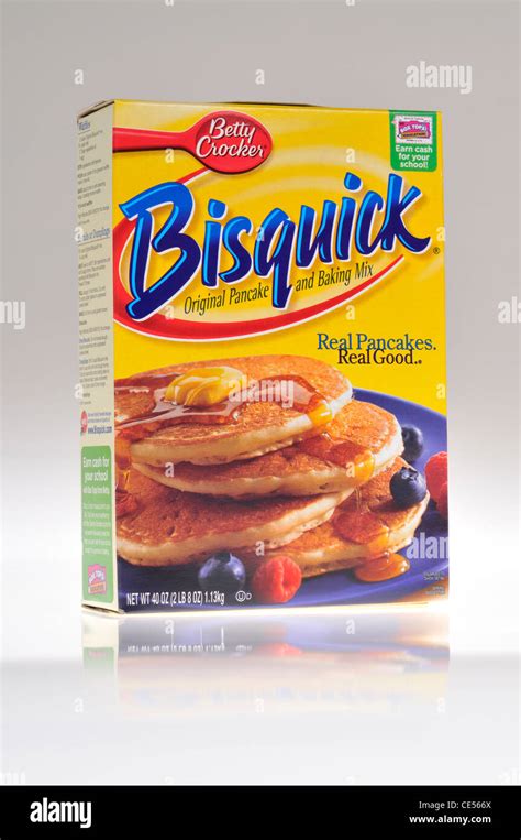Box Of Bisquick Pancake And Baking Mix On White Background Cutout Usa